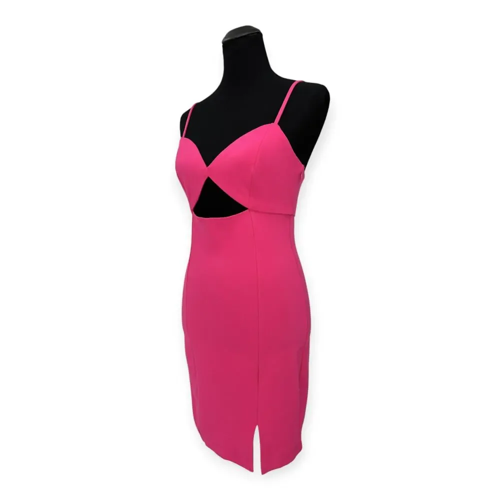 Socialite x Nordstrom | NWT | Small | Cutout Bodycon Mini Dress in Pink Peacock - Picture 4 of 9